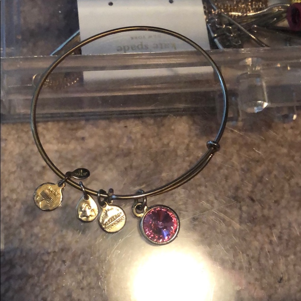 Alex and Ani gold October birthstone bracelet